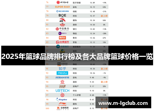 2025年篮球品牌排行榜及各大品牌篮球价格一览 2025年篮球品牌排行榜及各大品牌篮球价格一览