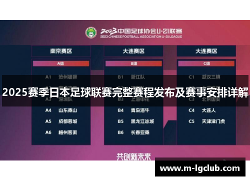 2025赛季日本足球联赛完整赛程发布及赛事安排详解